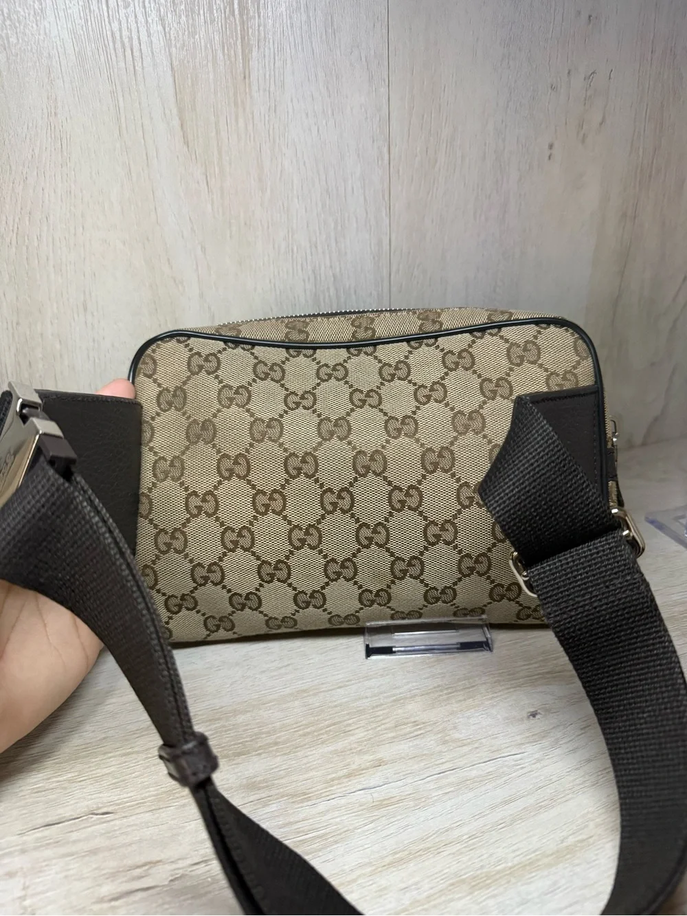 Gucci Beige GG Canvas Belt Bag